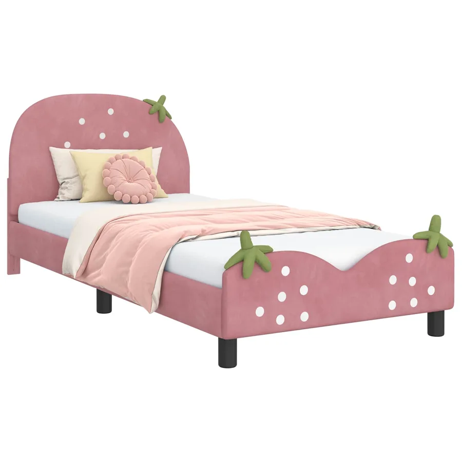 Cadre de lit pour enfants avec tête de lit Rose 90 x 200 cm - 2