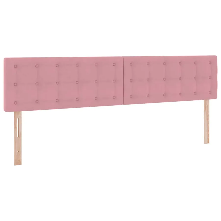 Lit de rangement LED avec matelas Rose 200 x 200 cm Velours - 10