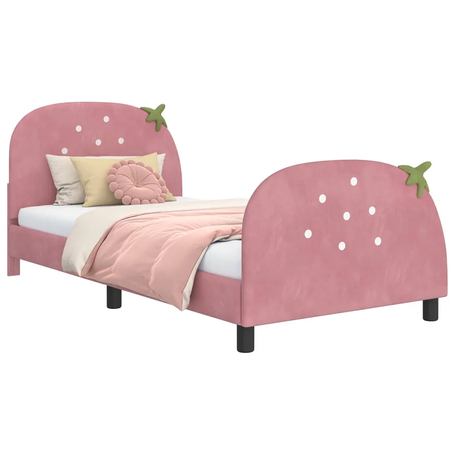 Cadre de lit pour enfants avec tête de lit Rose 90 x 200 cm - 2