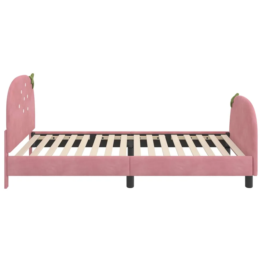 Cadre de lit pour enfants avec tête de lit Rose 90 x 200 cm - 6