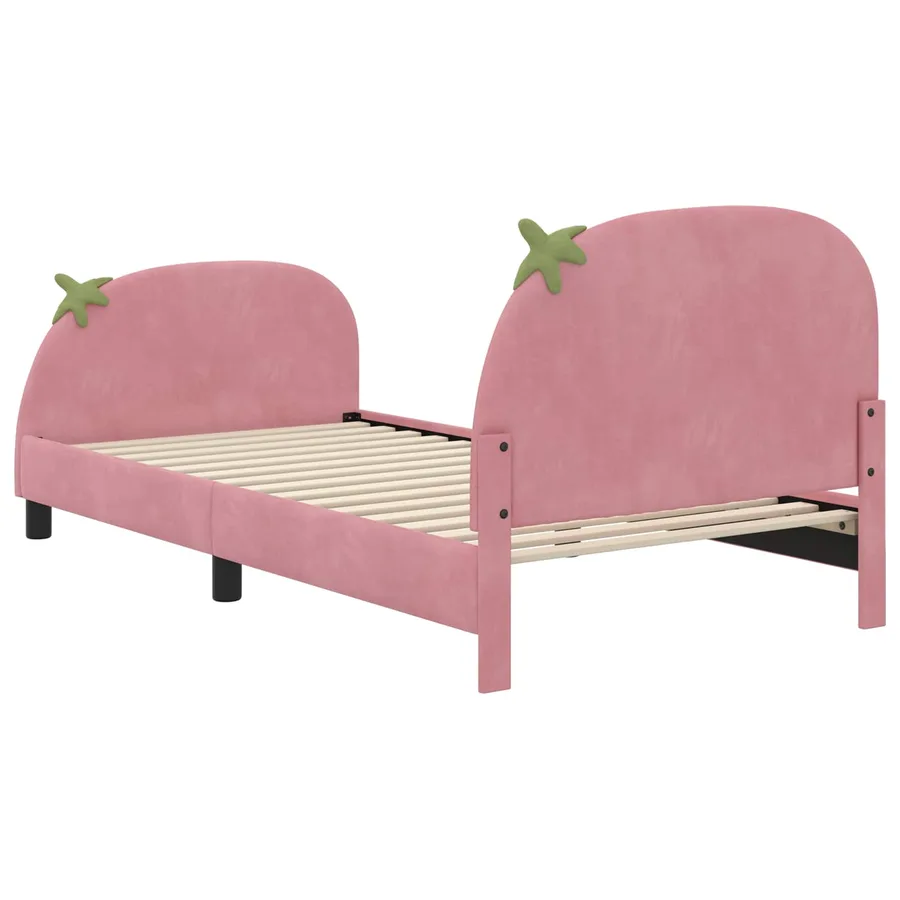 Cadre de lit pour enfants avec tête de lit Rose 90 x 200 cm - 7
