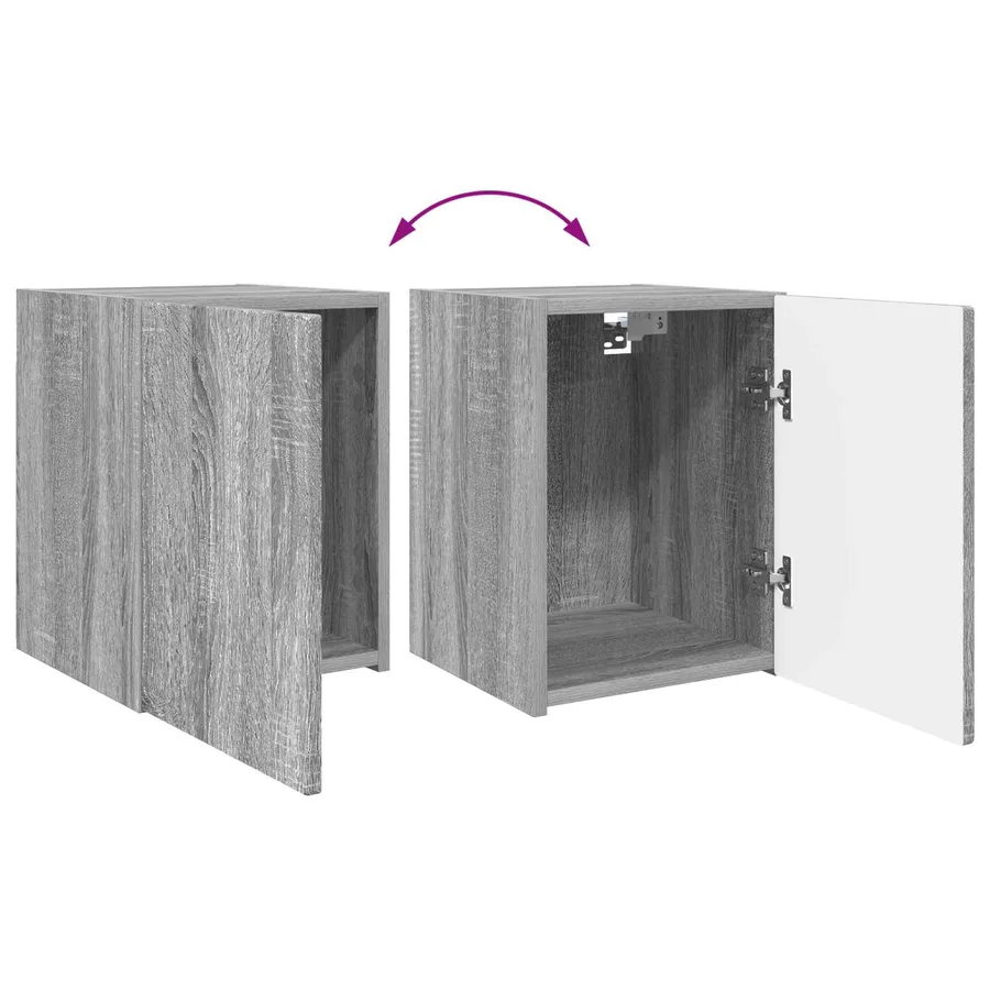 Ensemble meuble TV 3 pcs Gris Sonoma Bois d'ingénierie - 13