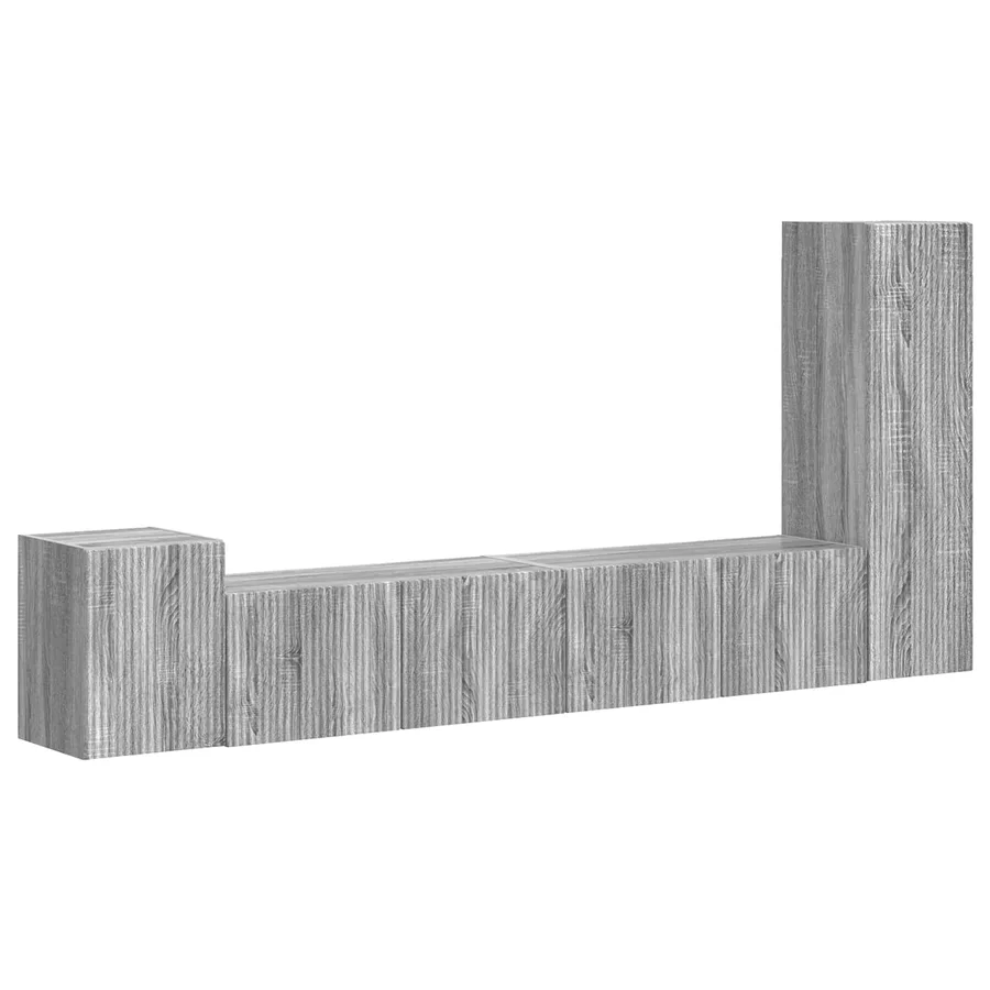 Ensemble meuble TV 3 pcs Gris Sonoma Bois d'ingénierie - 2