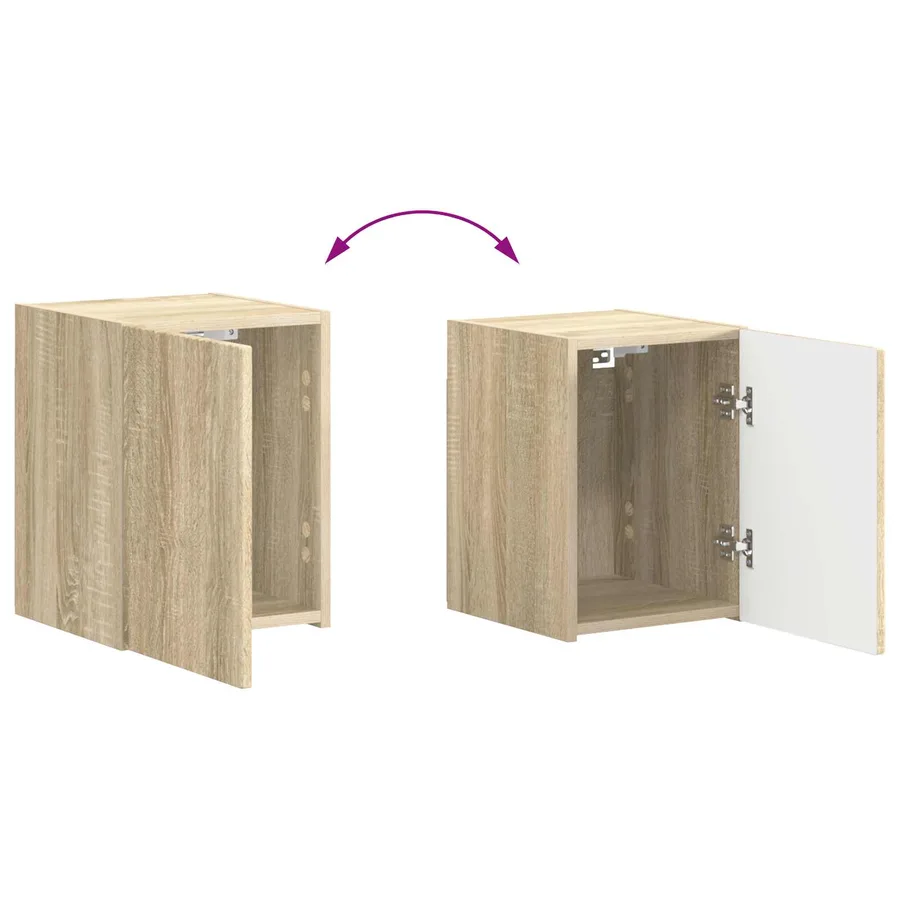 Ensemble meuble TV 4 pcs Chêne Sonoma Bois d'ingénierie - 15