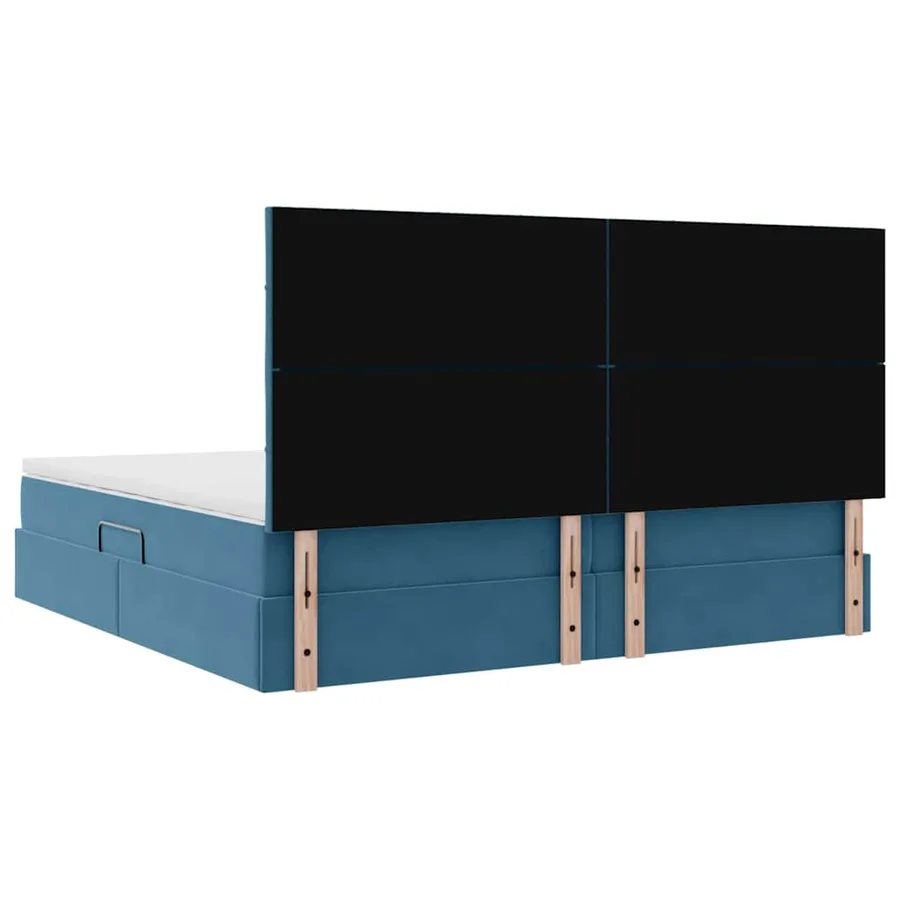 Lit de rangement LED avec matelas Bleu foncé 200 x 200 cm - 5