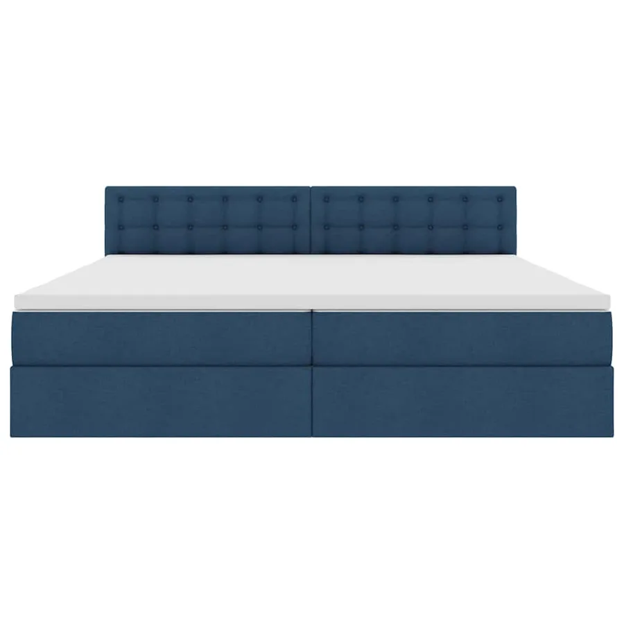 Lit avec rangement et matelas avec matelas Bleu 200 x 200 cm - 6