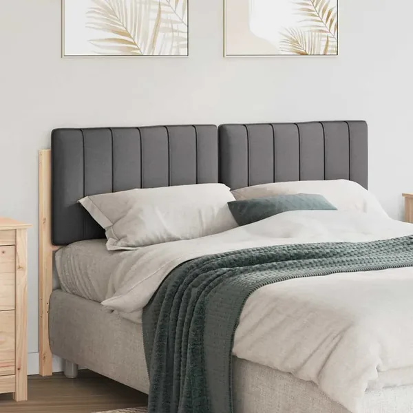 Tête de lit capitonnée Brun et gris foncé 135 cm Pin massif