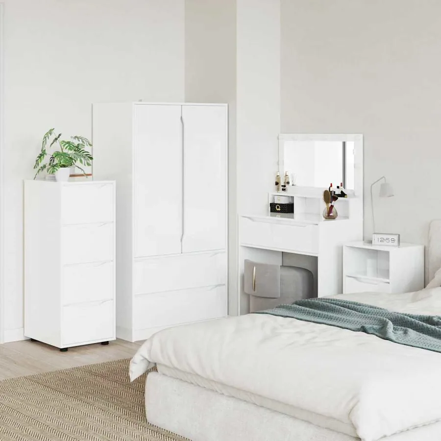 Armoire de rangement Blanc brillant 40 x 48 x 105 cm