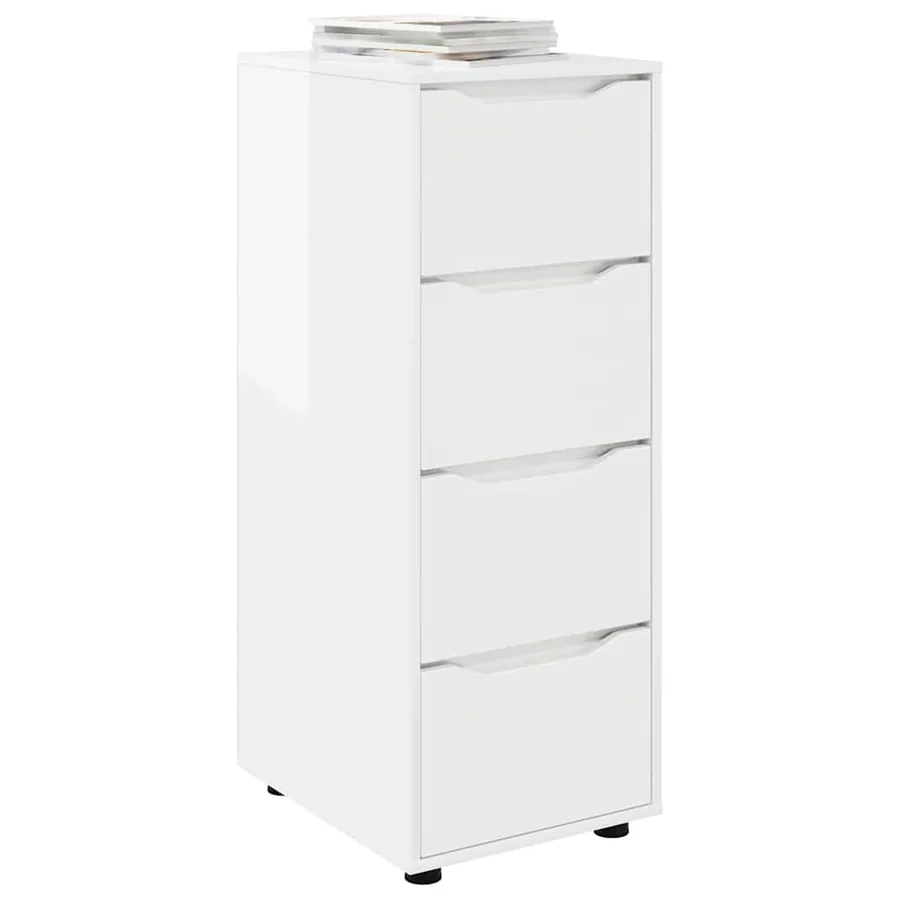 Armoire de rangement Blanc brillant 40 x 48 x 105 cm - 3