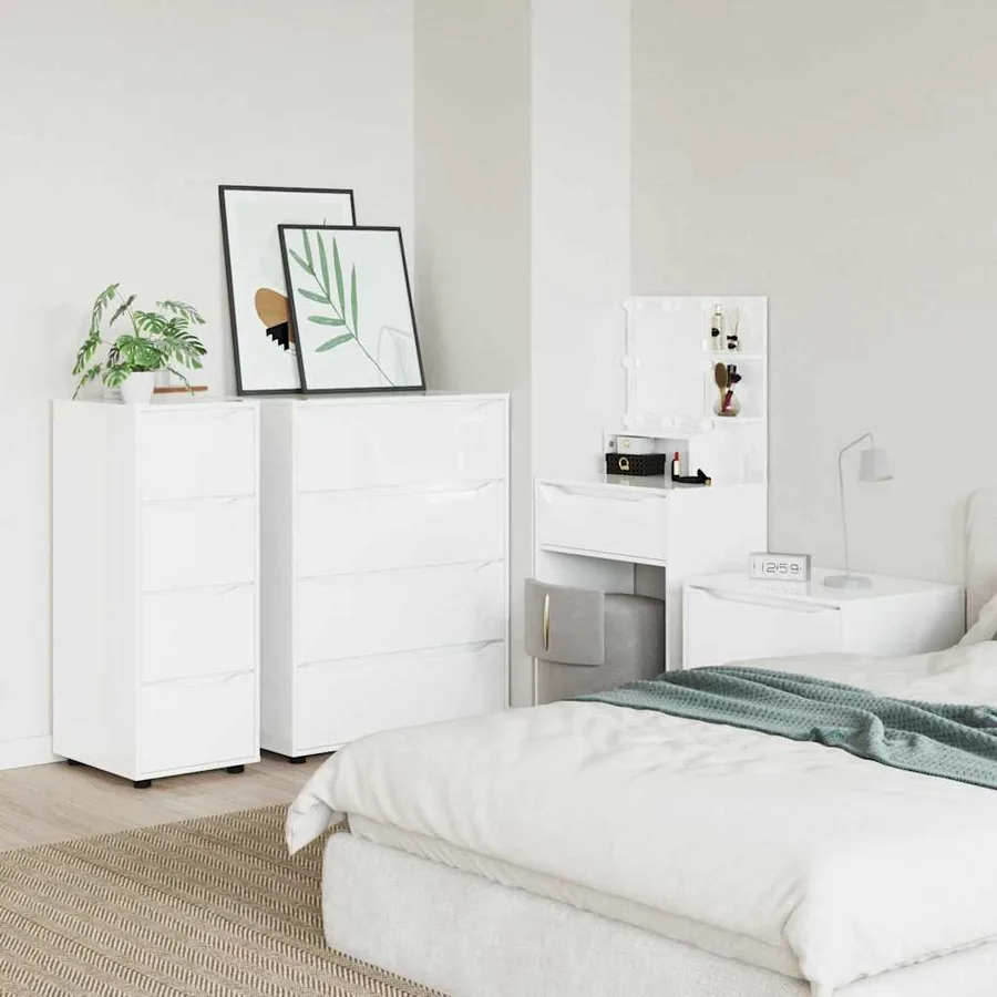 Armoire de rangement Blanc brillant 40 x 48 x 105 cm - 6