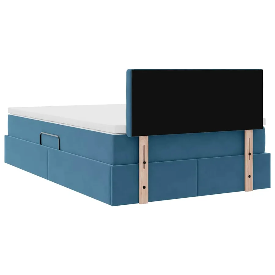 Lit de rangement LED avec matelas Bleu foncé 120 x 200 cm - 12
