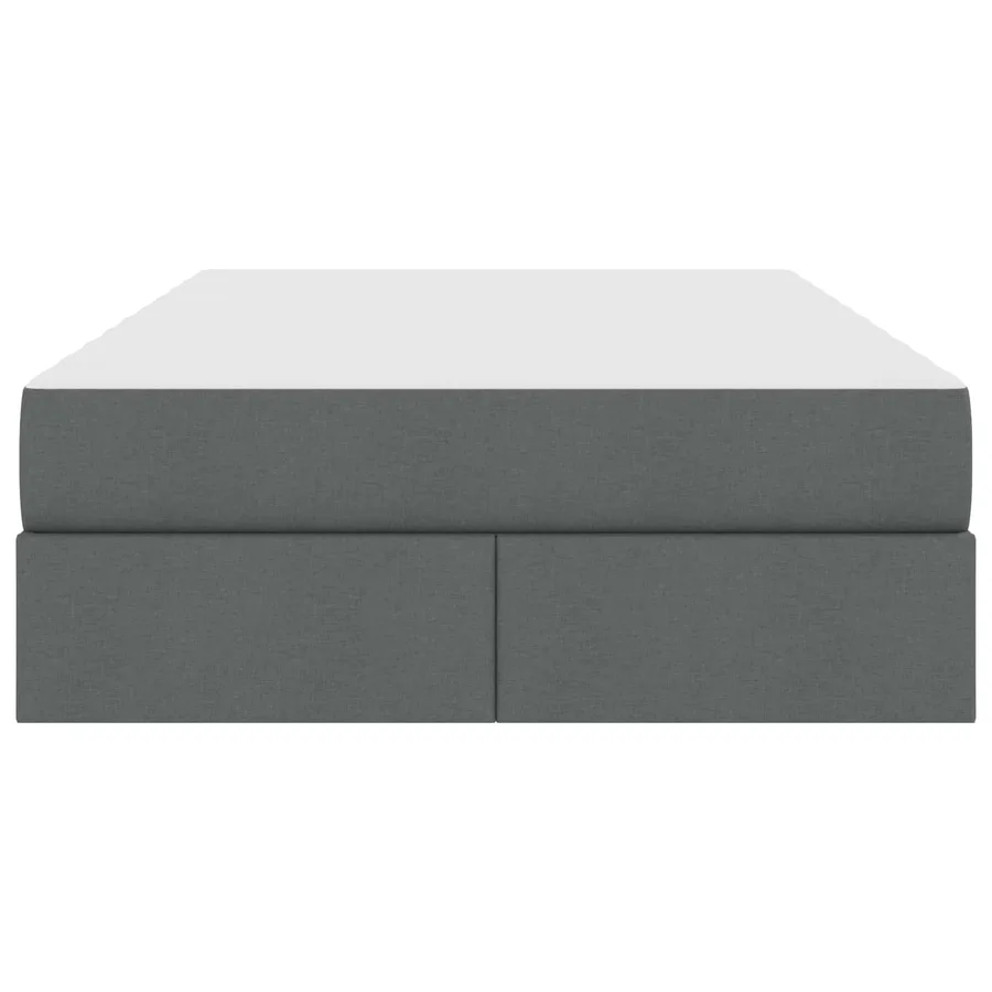 Lit avec rangement et matelas Gris foncé 120 x 190 cm Polyester - 7