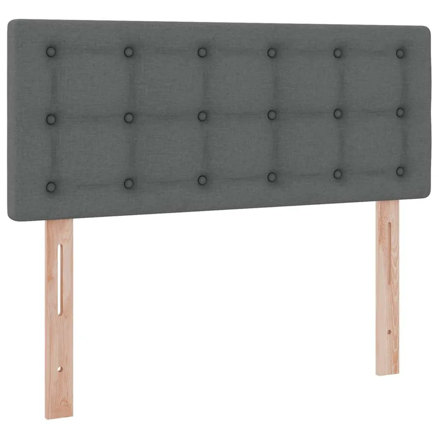 Lit avec rangement et matelas Gris foncé 120 x 190 cm - 9