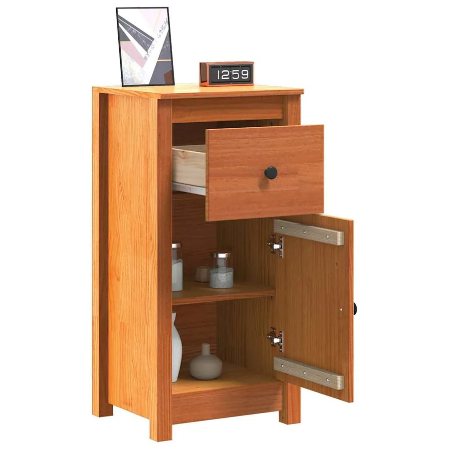 Buffet 2 pcs Brun cire 39 x 34,5 x 80 cm Pin massif - 3
