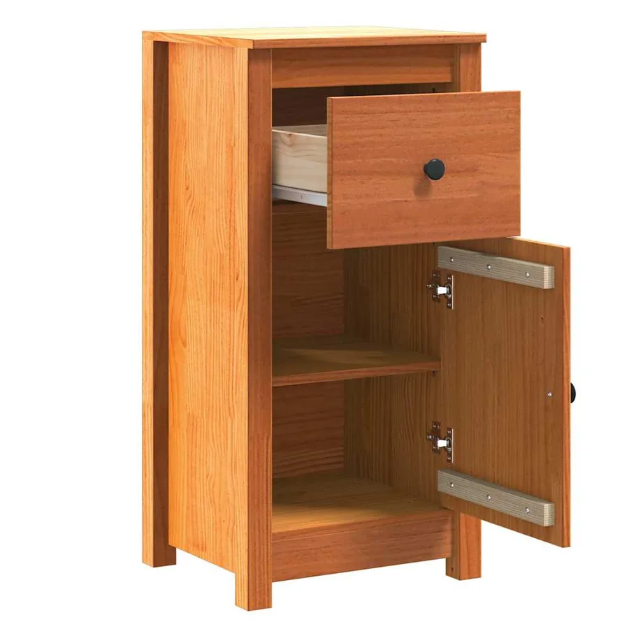 Buffet 2 pcs Brun cire 39 x 34,5 x 80 cm Pin massif - 4