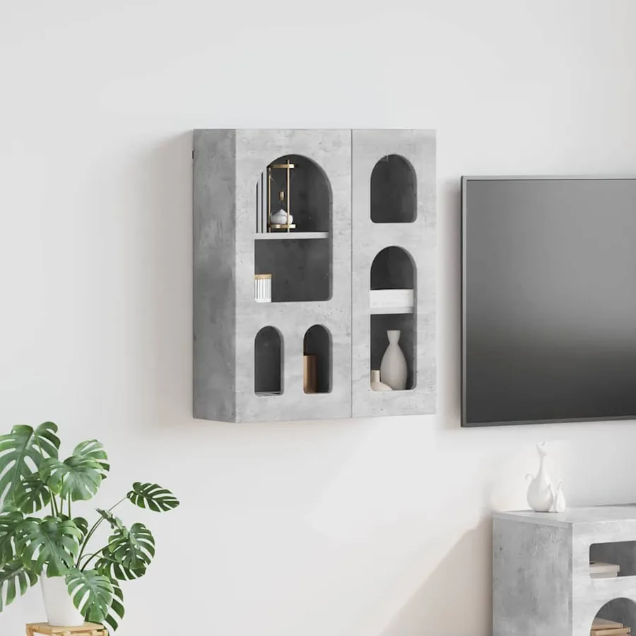 Armoire suspendue ELST Gris béton 59 x 20 x 71,5 cm