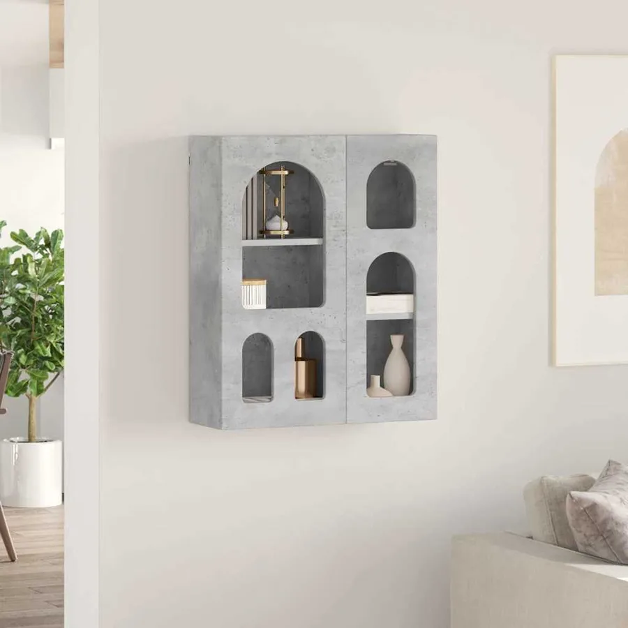 Armoire suspendue ELST Gris béton 59 x 20 x 71,5 cm - 4