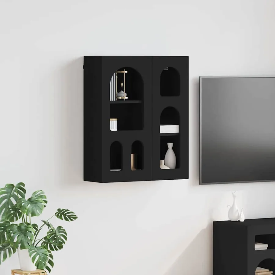 Armoire suspendue ELST Noir 59 x 20 x 71,5 cm Bois d'ingénierie
