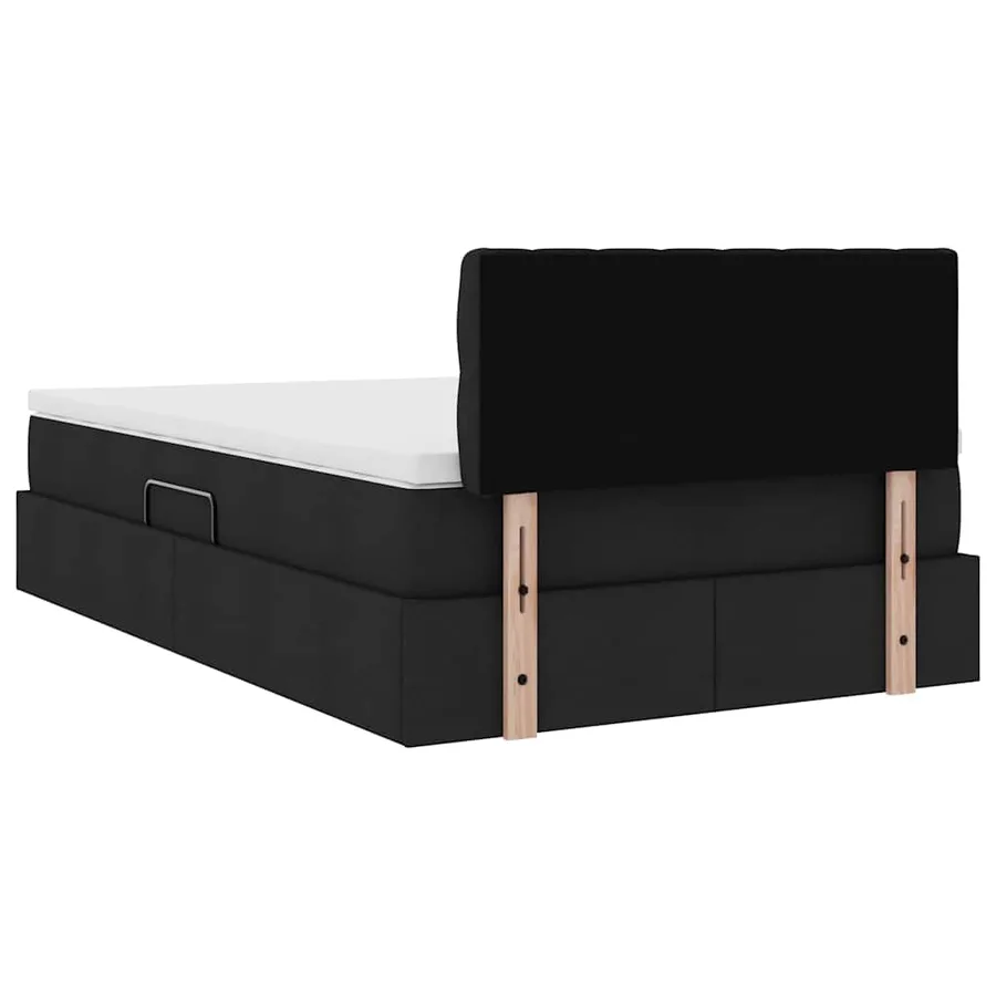 Lit avec rangement et matelas avec matelas Noir 120 x 190 cm - 11