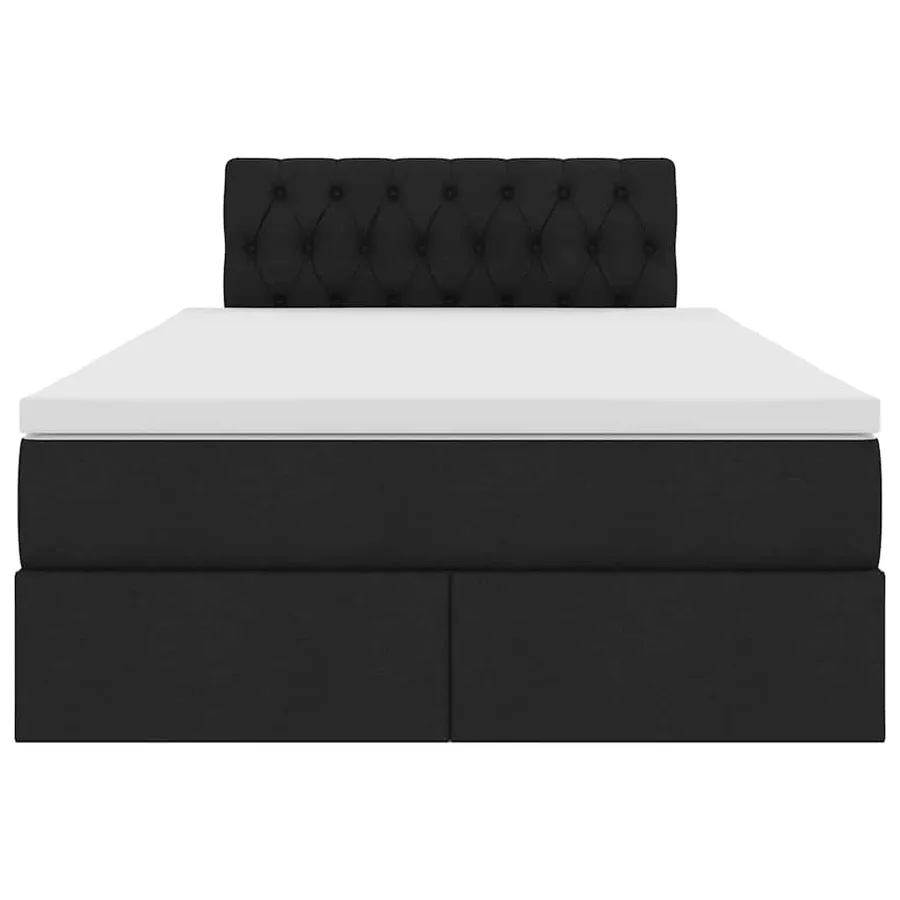 Lit avec rangement et matelas avec matelas Noir 120 x 190 cm - 7