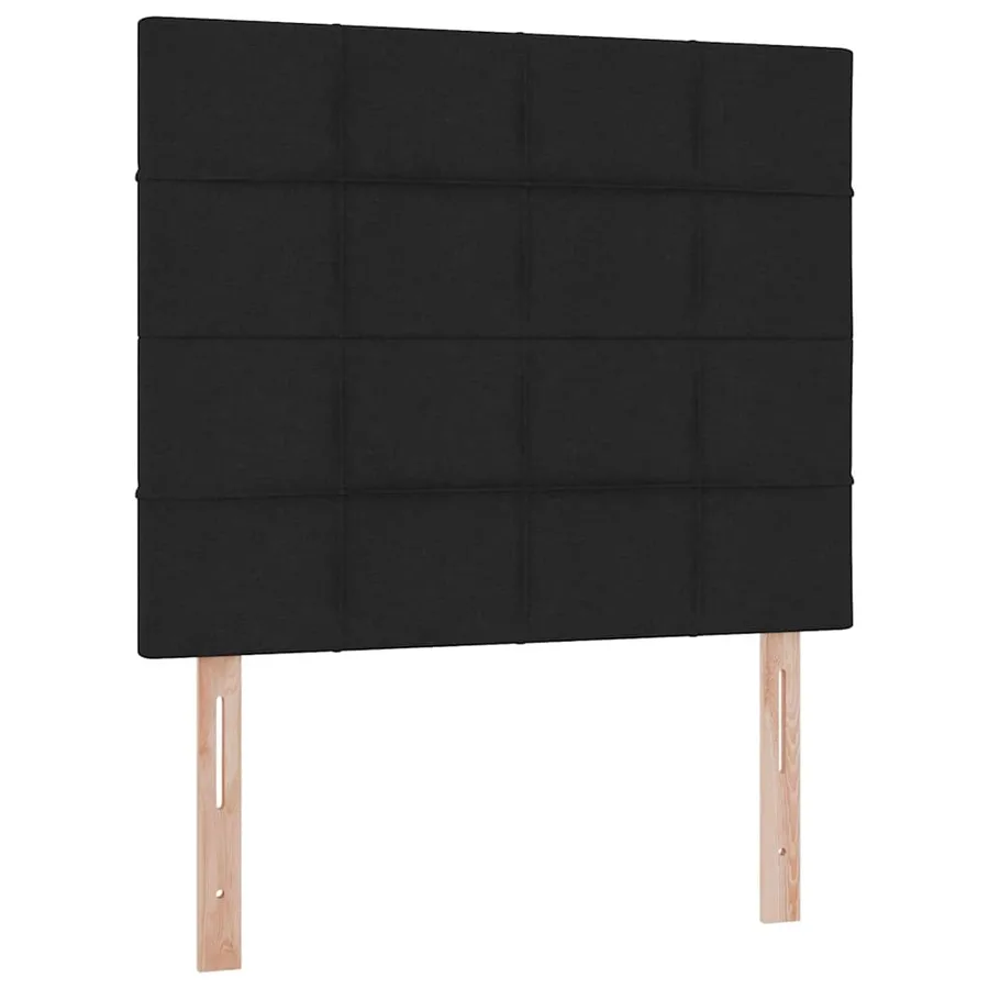 Lit de rangement LED avec matelas Noir 120 x 190 cm Tissu - 8