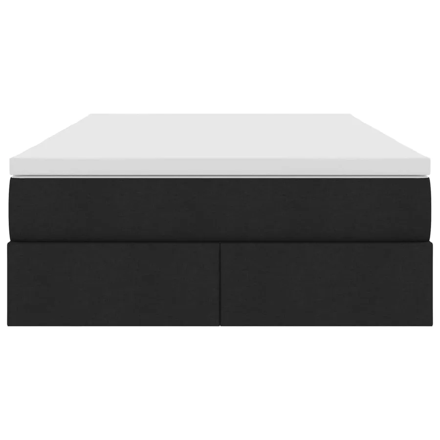 Lit avec rangement et matelas Noir 120 x 190 cm Polyester - 7