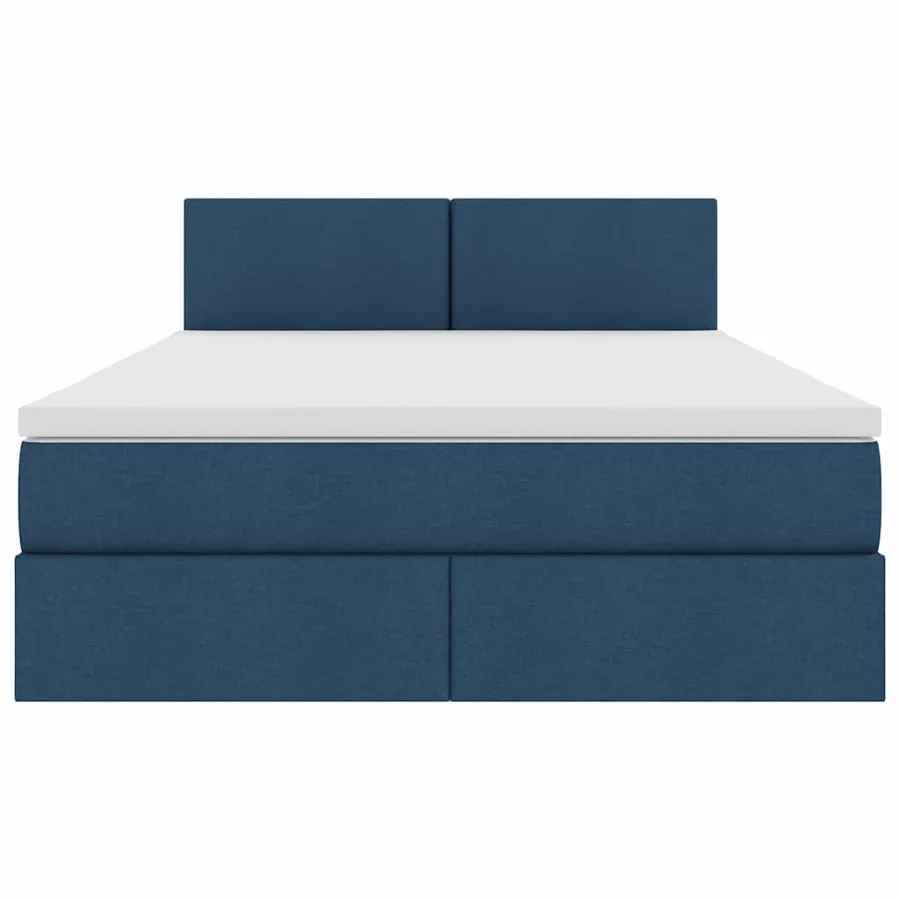 Lit avec rangement et matelas avec matelas Bleu 140 x 190 cm - 7