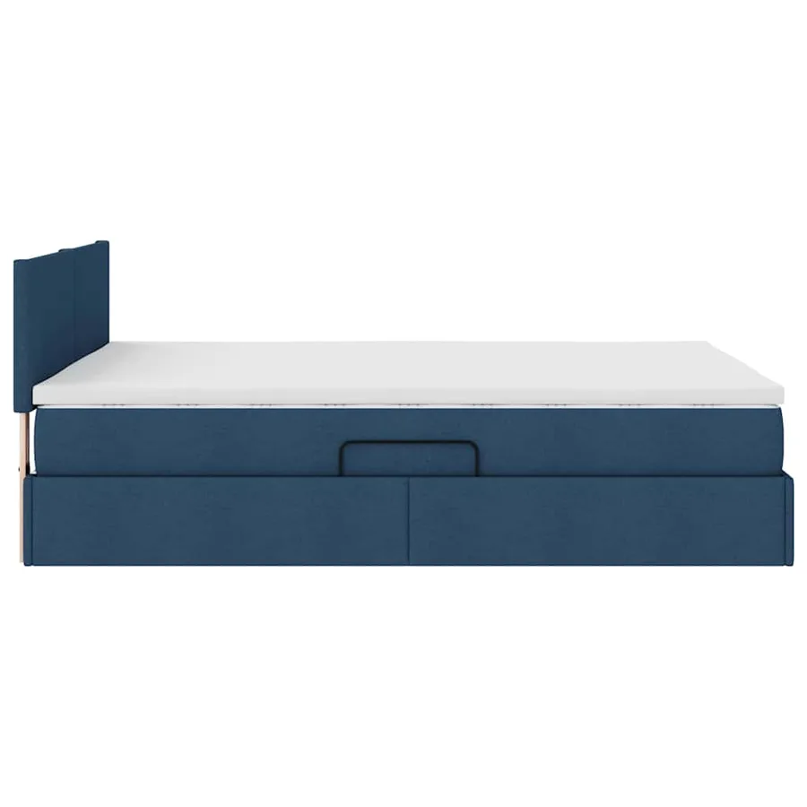 Lit avec rangement et matelas avec matelas Bleu 140 x 190 cm - 8
