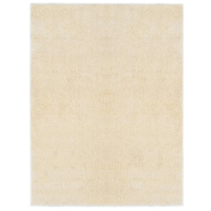 Tapis d'aire shag Crème 120 x 160 cm Polyéthylène