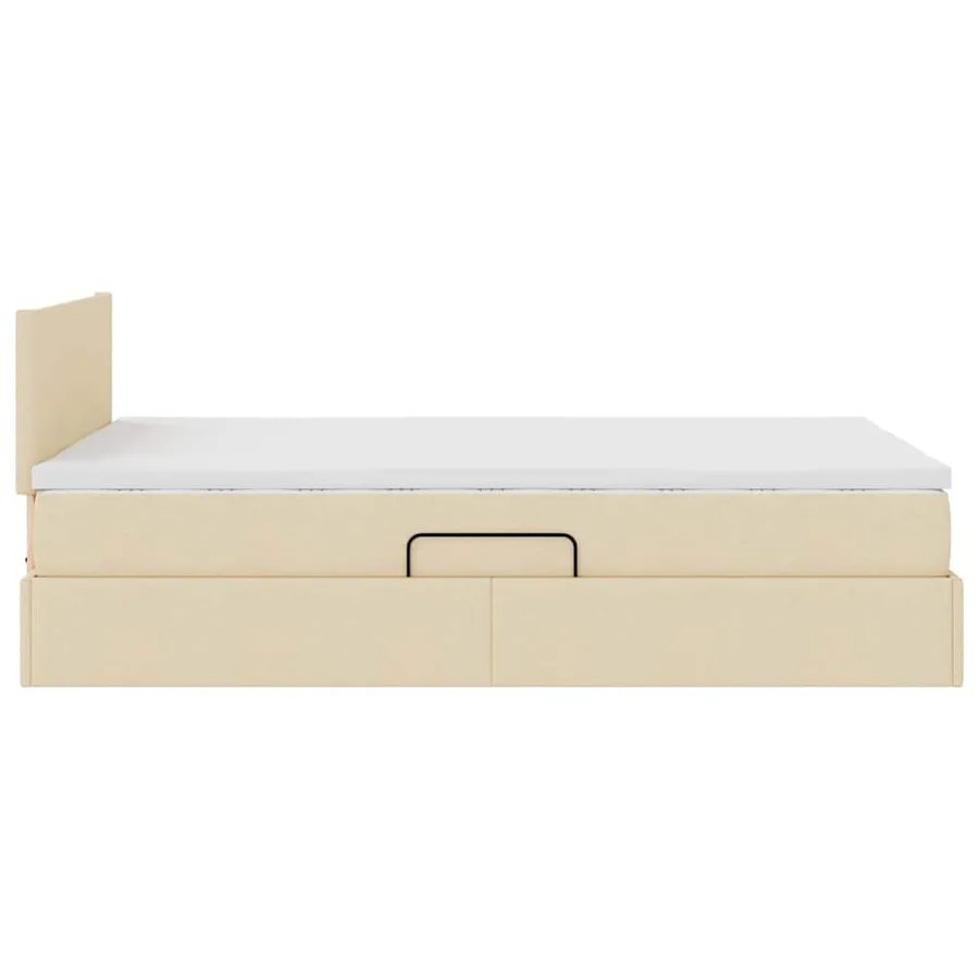 Lit avec rangement et matelas avec matelas Crème 120 x 200 cm - 8