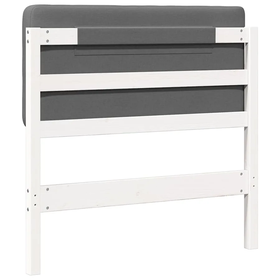 Tête de lit capitonnée Blanc et gris clair 80 cm Pin massif - 6