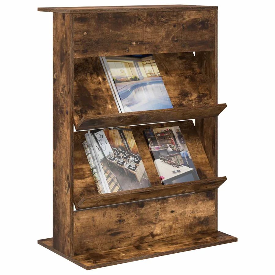 Étagère à magazines avec étagère Chêne fumé 70 x 41 x 96 cm - 3