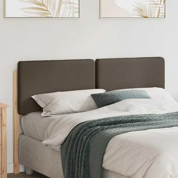Tête de lit capitonnée Marron et Taupe 135 cm Pin massif