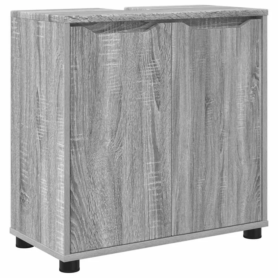 Ensemble de mobilier de salle de bain 3 pcs Gris Sonoma - 5