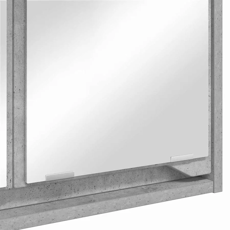 Armoire Miroir de Salle de Bain Gris béton 60 x 20 x 60 cm - 11