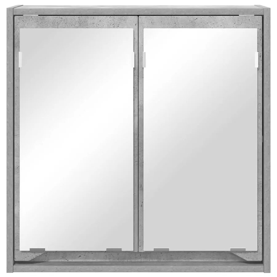 Armoire Miroir de Salle de Bain Gris béton 60 x 20 x 60 cm - 6