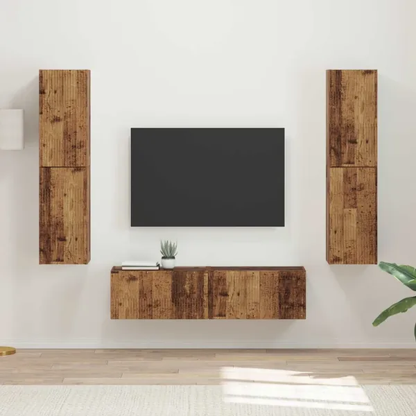 Ensemble meuble TV 6 pcs Bois Ancien Bois d'ingénierie