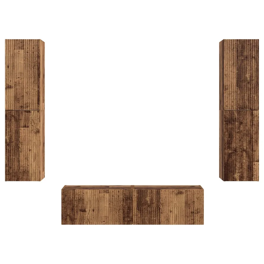 Ensemble meuble TV 6 pcs Bois Ancien Bois d'ingénierie - 7