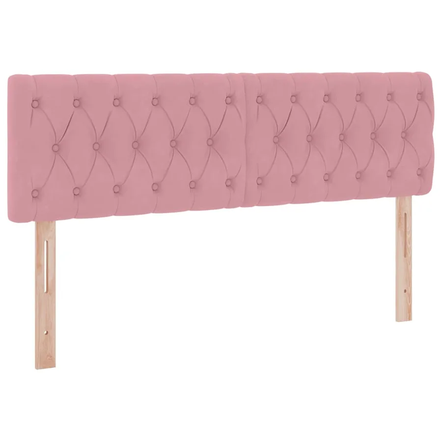 Lit de Rangement avec matelas Rose 140 x 190 cm Velours - 9