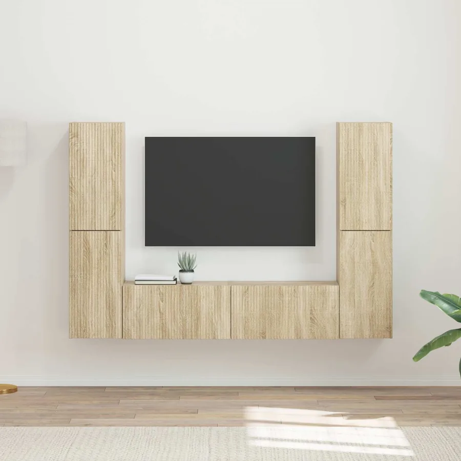 Ensemble meuble TV 6 pcs Chêne Sonoma Bois d'ingénierie