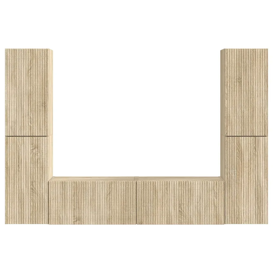 Ensemble meuble TV 6 pcs Chêne Sonoma Bois d'ingénierie - 7