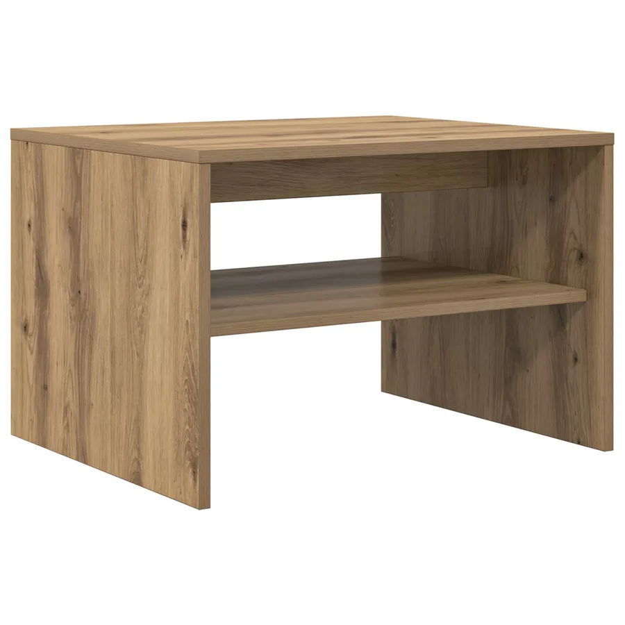 Table basse Chêne artisanal 60 x 50 x 40 cm Bois d'ingénierie - 2