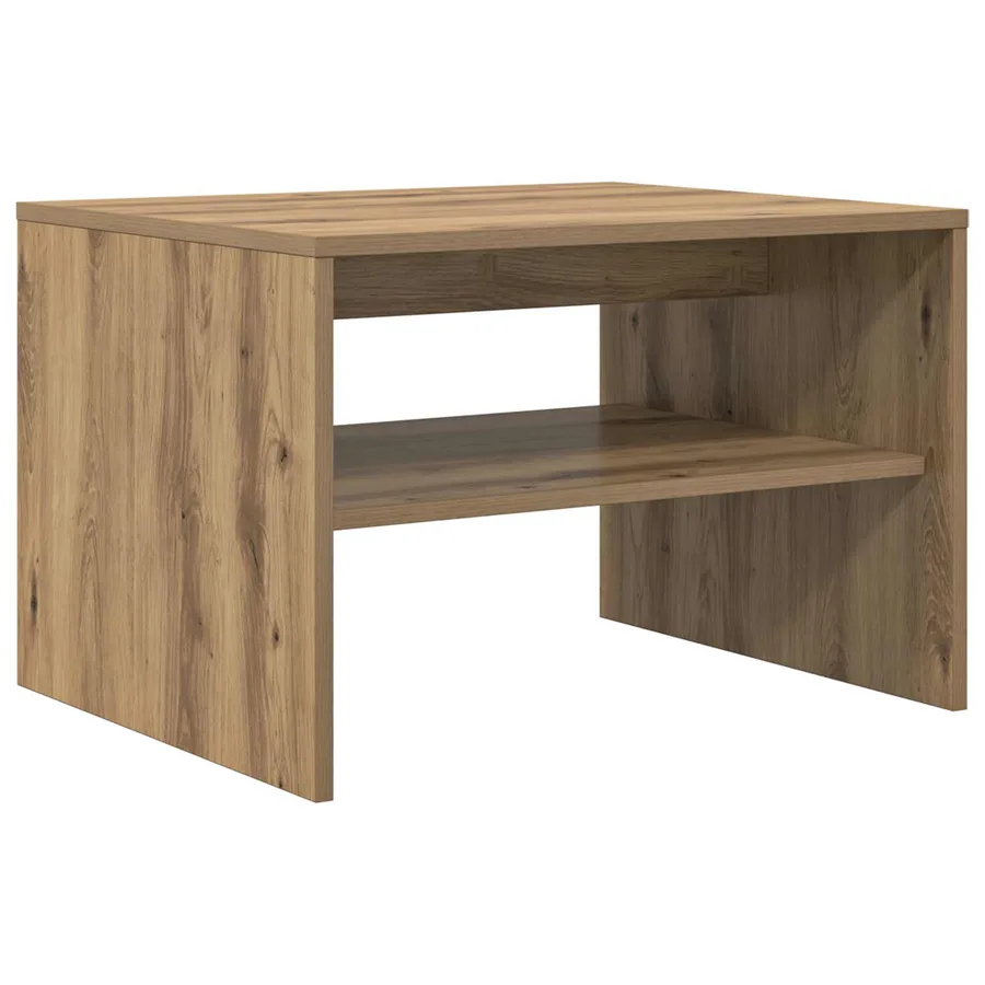 Table basse Chêne artisanal 60 x 50 x 40 cm Bois d'ingénierie - 7
