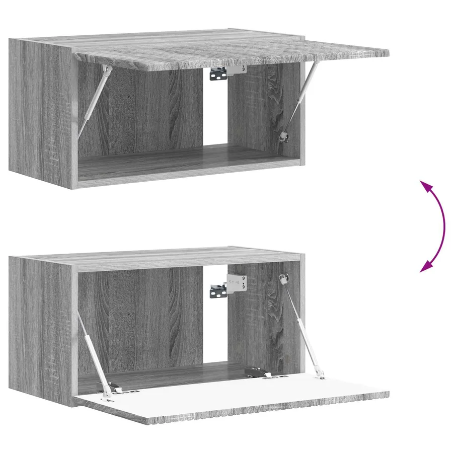 Ensemble meuble TV 2 pcs Gris Sonoma Bois d'ingénierie - 10