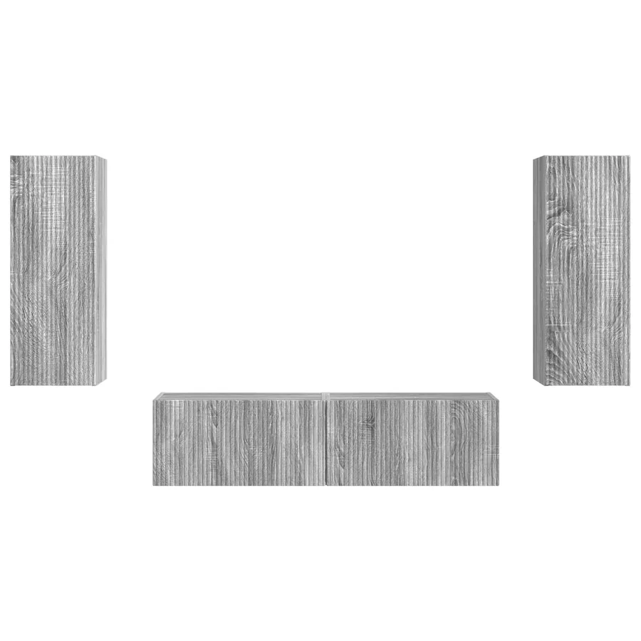 Ensemble meuble TV 2 pcs Gris Sonoma Bois d'ingénierie - 7