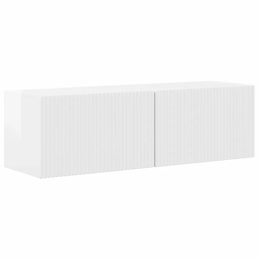 Ensemble meuble TV 4 pcs Blanc brillant Bois d'ingénierie - 5