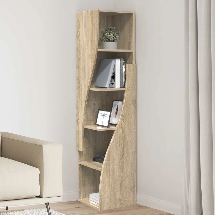Meuble d'angle Chêne Sonoma 32x32x140cm Bois d'ingénierie