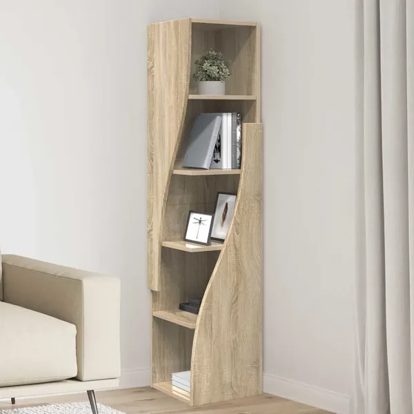 Meuble d'angle Chêne Sonoma 32x32x140cm Bois d'ingénierie