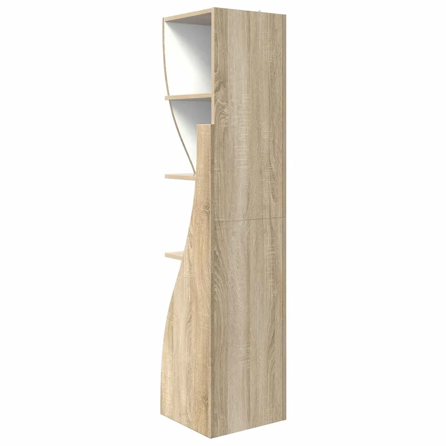 Meuble d'angle Chêne Sonoma 32x32x140cm Bois d'ingénierie - 7