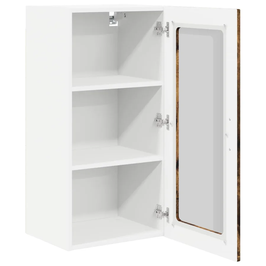 Cabinet en verre mural PORTO 2 pcs Chêne fumé 40 x 31 x 80 cm - 5